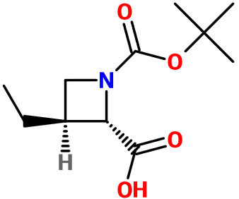 (image for) MC008088 (2S,3S)-1-[(tert-Butoxy)carbonyl]-3-ethylazetidine-2-carboxylic acid
